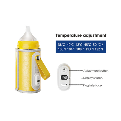 Milieu réglé de réchauffeur portatif de bouteille d'USB de formule de lait maternel le pro coulent cuir d'unité centrale