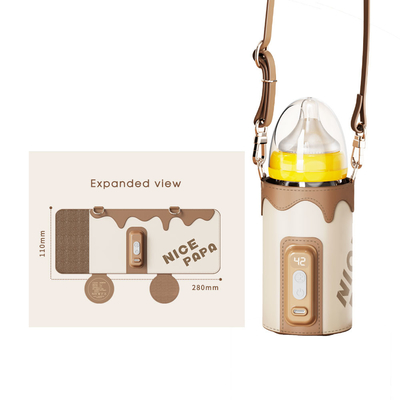 Un gardien plus chaud de la chaleur de lait de voyage de bouteille portative d'USB de nourrisson de FDA avec la courroie