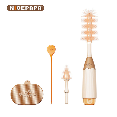 2 en 1 rangement plus propre 3 pièces pinceau pour bouteille en silicone pinceau pour mamelons autres fournitures pour bébé ensemble d'accessoires pour bébé