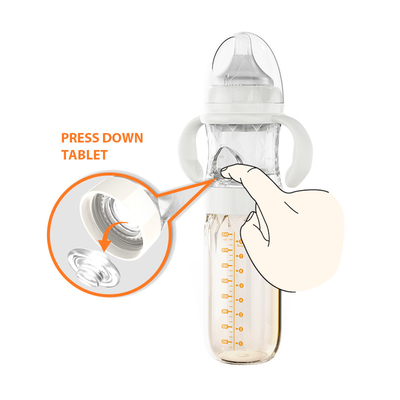 Écoulement moyen droit de mélange BPA de biberon de formule en verre de lait de 8 onces librement