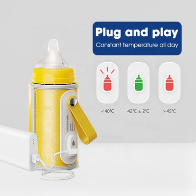 le thermostat 10W le réchauffeur ROHS USB de bouteille à lait de voyage de 42 degrés se relient pour l'alimentation de bébé