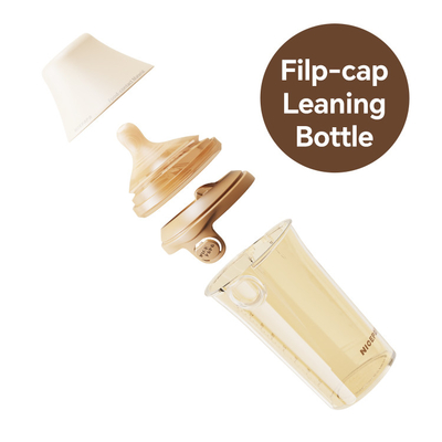 Vente à chaud Anti-chute 180ml Flip-cap lait de bébé bouteille bebes Produits avec débit lent mamelon en silicone