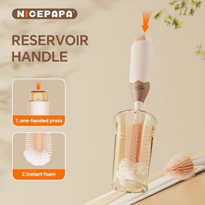 2 en 1 rangement plus propre 3 pièces pinceau pour bouteille en silicone pinceau pour mamelons autres fournitures pour bébé ensemble d'accessoires pour bébé