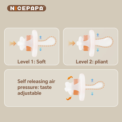 Assouvir bébé Jour et nuit Sensor émotionnel Airbag suceur anti-étouffement Suceur de sécurité 0-3 montures