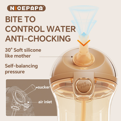 Capuche coulissante PPSU Sippy Cup Pose naturelle pour bébé Cadeau anti-étouffant sans BPA Résistant à l'eau