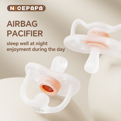 Confort pour bébé Jour et proche 2 en 1 airbag suceur Imitation du pouce anti-étouffement Suceur de sécurité 3-6 bouches