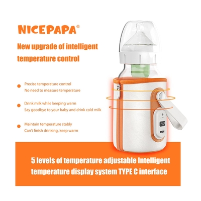 Type portatif vitesse de la température d'USB de réchauffeur rechargeable de bouteille de C cinq réglable